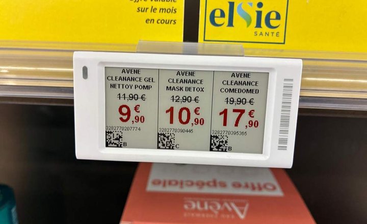 Étiquette électronique couleur INDEO en promotion